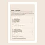 Pagina uit het boek: De 28 avonden, het weekmenu van week 1 en 2